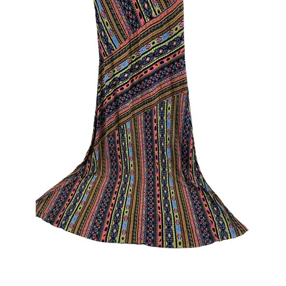 Serengeti Maxi Dress Sleeveless Bright Multi Geometric Striped Rayon Women Small - Picture 4 of 10